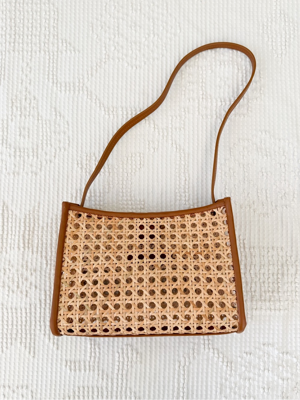 Bembien Eliza Rattan Shoulder Bag Anthropologie Woven Wicker Leather